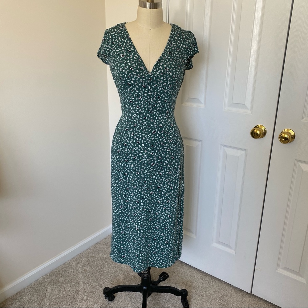 Abercrombie & Fitch Floral Midi Dress with side slit